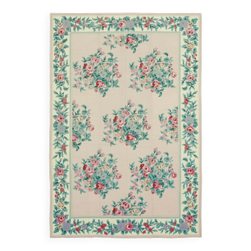 Handmade Vintage Flatweave Needlepoint Kilim 173 cm x 254 cm