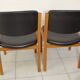 Paire de chaises 1950/60 cuir et bois