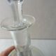 Old enamelled decanter, flower decoration, Legras
