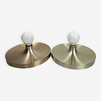 Midcentury Disc wall lamps in the Charlotte Perriand style