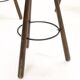 Set of 4 brutalist spanish marbella bar stools, 1950
