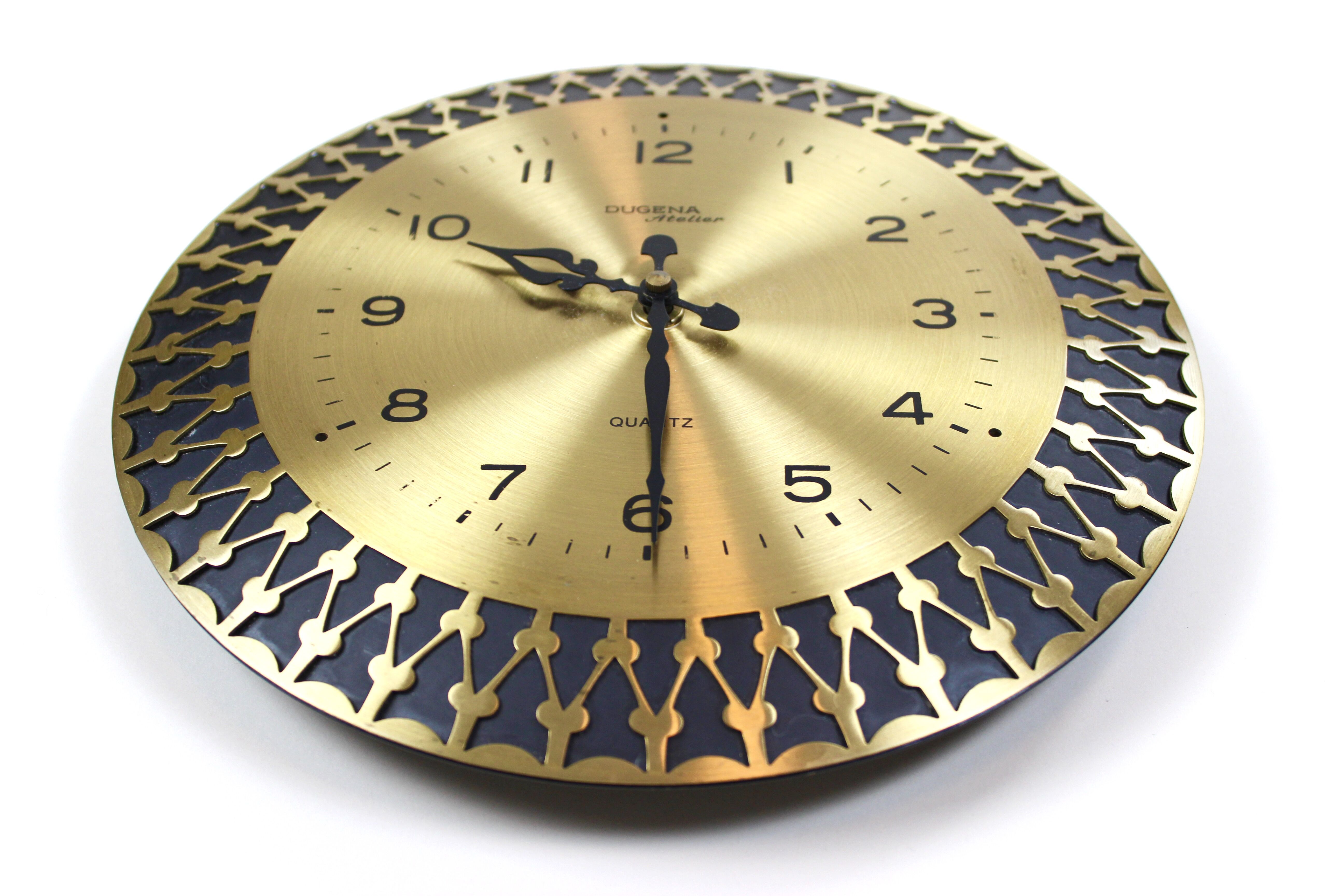 Dugena wallclock, mid modern, 60's