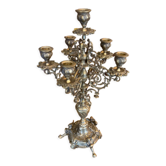 5-spoke bronze chandelier