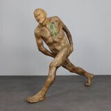 Life-size sculpture “Running Figure” by Karol Broniatowski, 1972