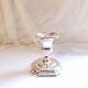Candle holder on silver metal base Regency Style 20th West Germany