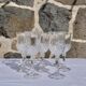 Set de 8 verres en verre sculpté