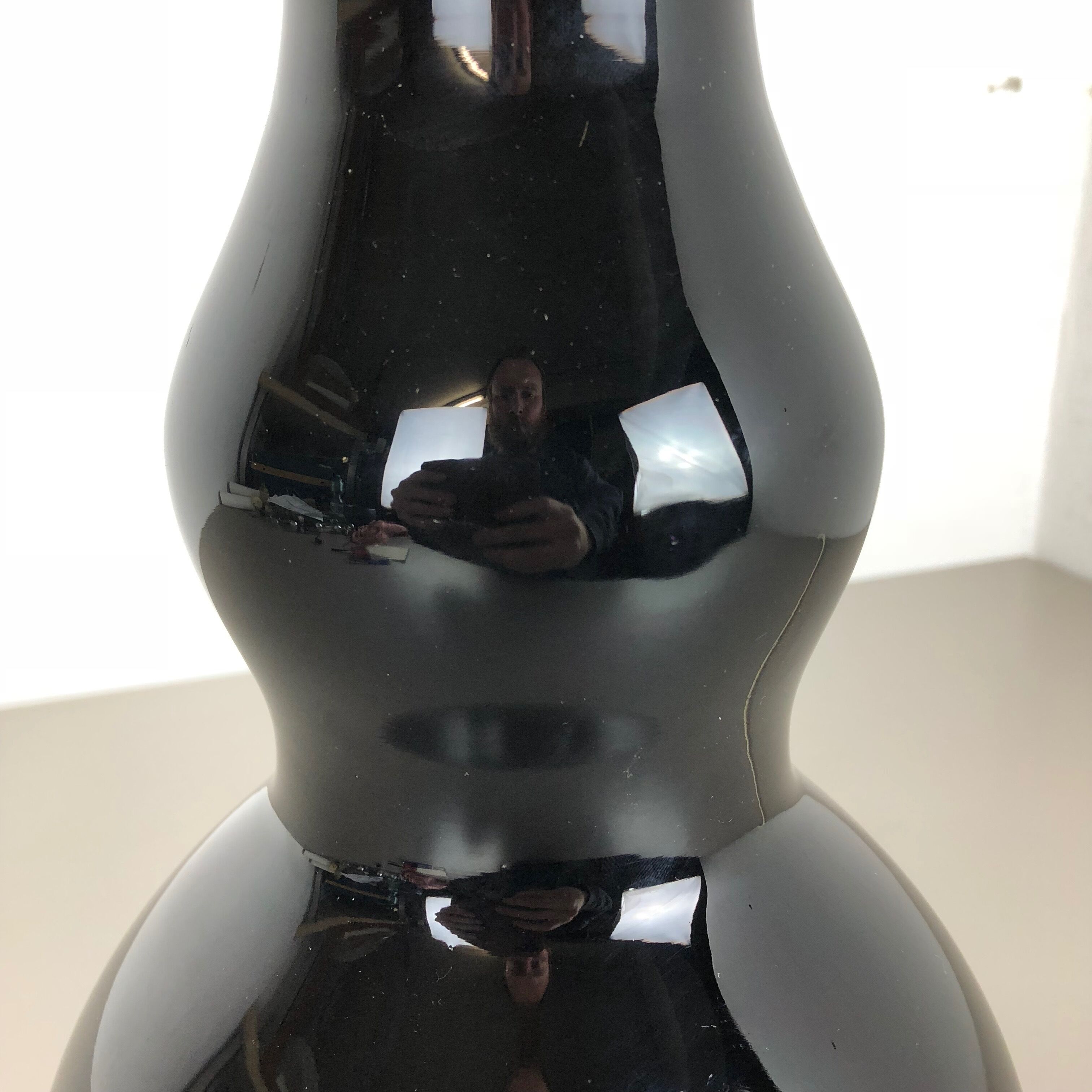 Opaline Murano glass table desk light made by Cenedese Vetri Italy, 1960s