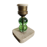 Pied de lampe moderniste style art déco socle marbre boules verre
