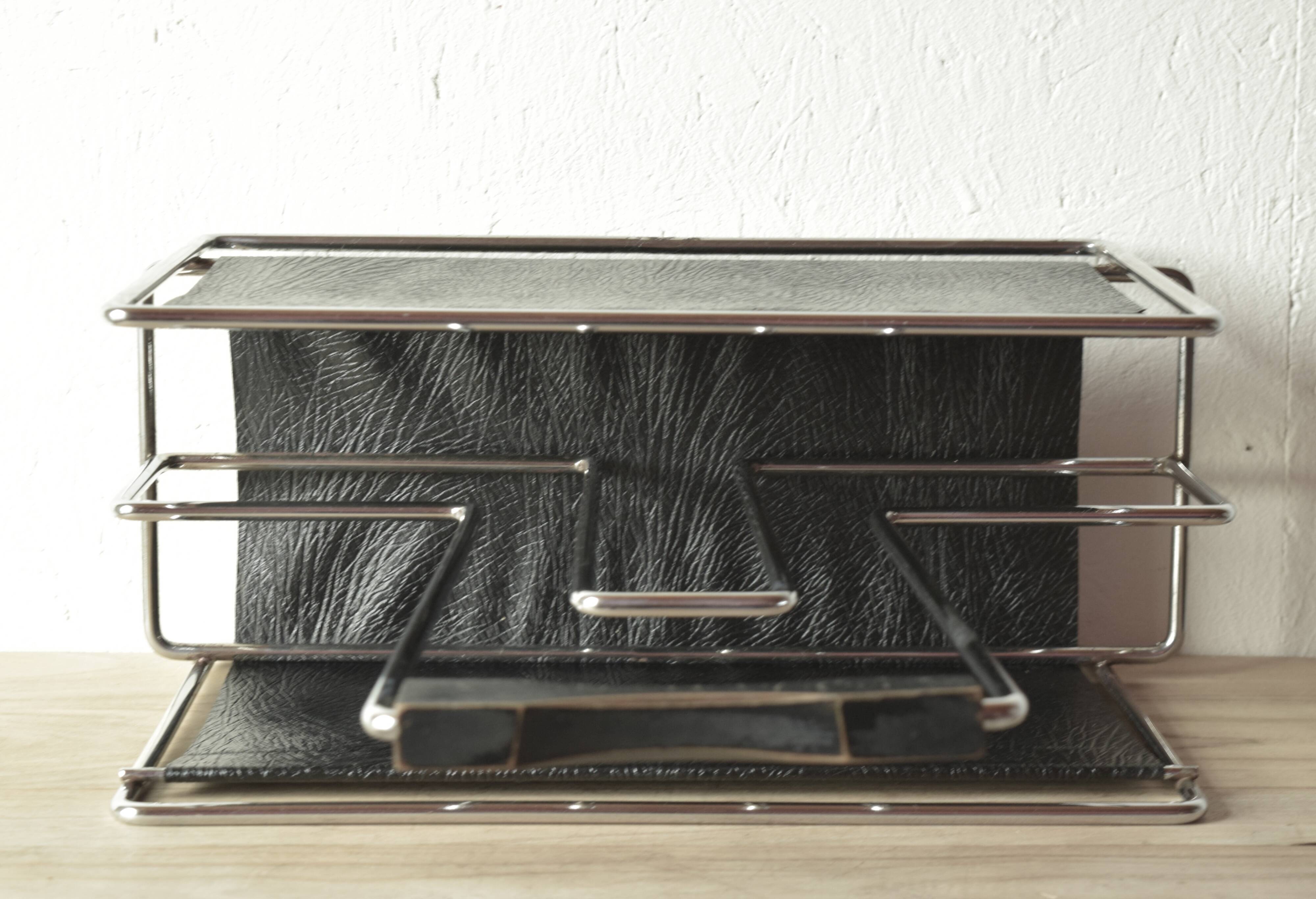 Vintage Scandinavian magazine rack in modernist style - 1960s