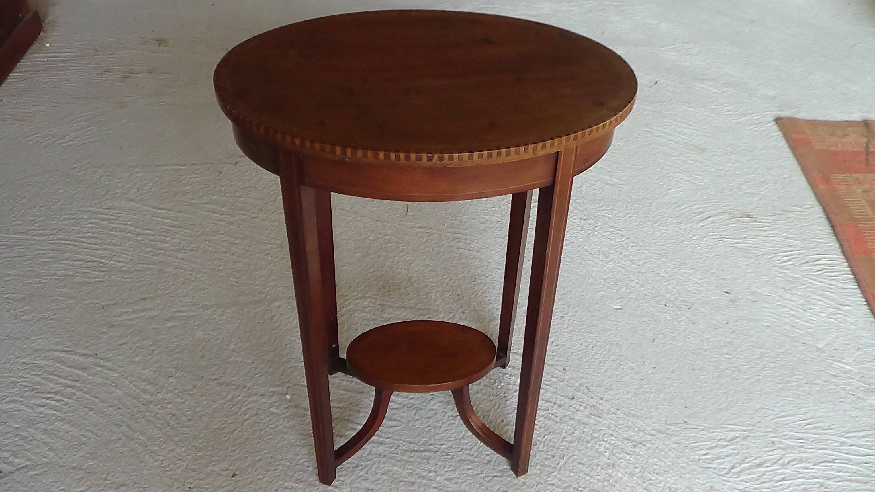 Mahogany side table.