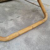 Vintage bamboo deck chair armchair 1950s Italy
