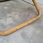 Vintage bamboo deck chair armchair 1950s Italy