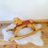 Vintage wooden rocking horse