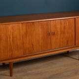 Retro Long Danish Teak Sideboard By Aerthoj Jensen & Molholm Herning