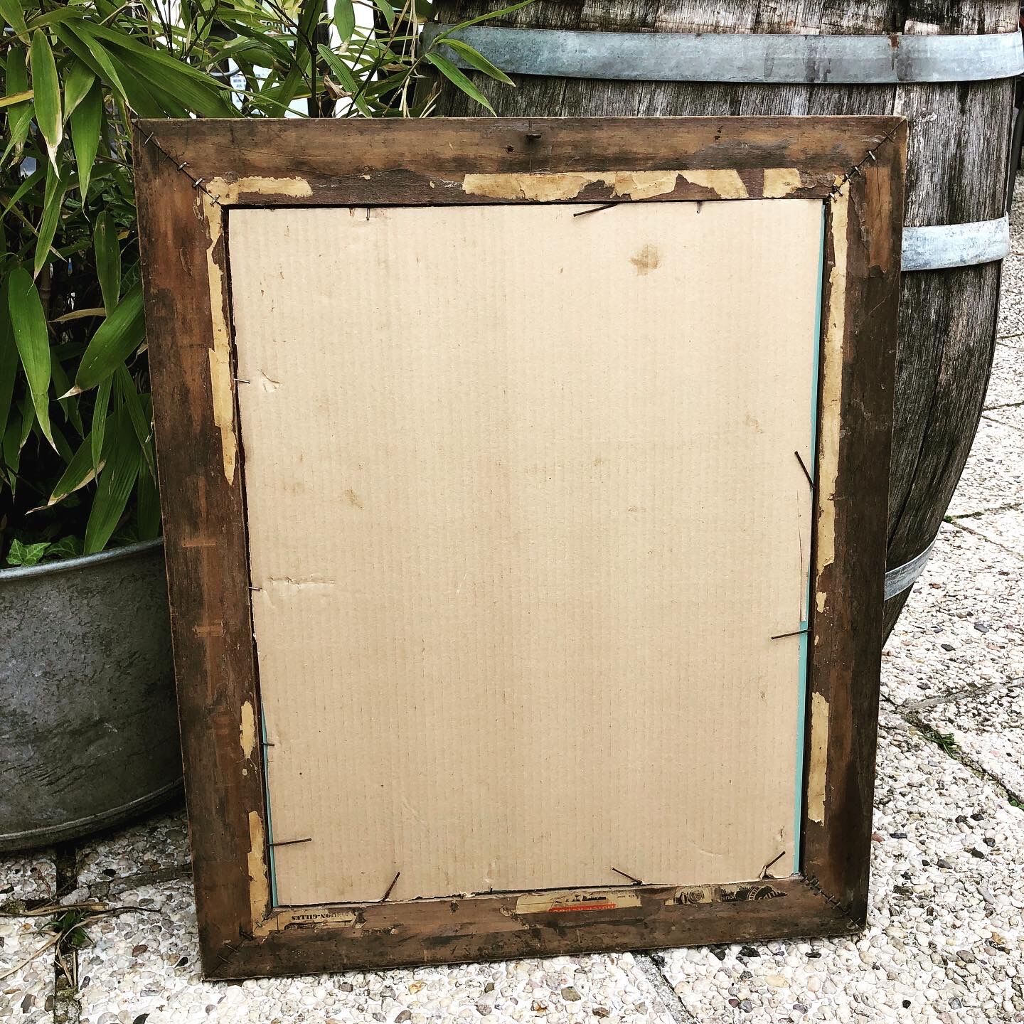 Antique wooden mirror