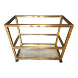 Pierre Vandel serving trolley in gold aluminum