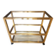 Pierre Vandel serving trolley in gold aluminum
