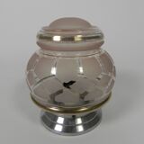 Plafonnier Art déco avec abat-jour en verre, années 1930