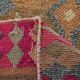 Pink Brown Modern Oushak Runner Rug, 75x352Cm