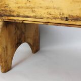 Wear consistent with age and use. Mid-Century Fir wood bench