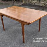 Vintage Teak dining table, "Paris TV cabinet" 1960 + extensions