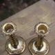 Pair of antique gilt brass candlesticks – Made in England – vintage style