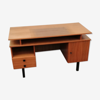 Bureau vintage 2 tiroirs 1 porte