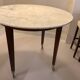 Table Haute Marbre Carrara + 5 Tabourets "Neoz" par Philippe Starck /Draide