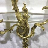 Pair of sconces Bronze 3 lights Louis XV