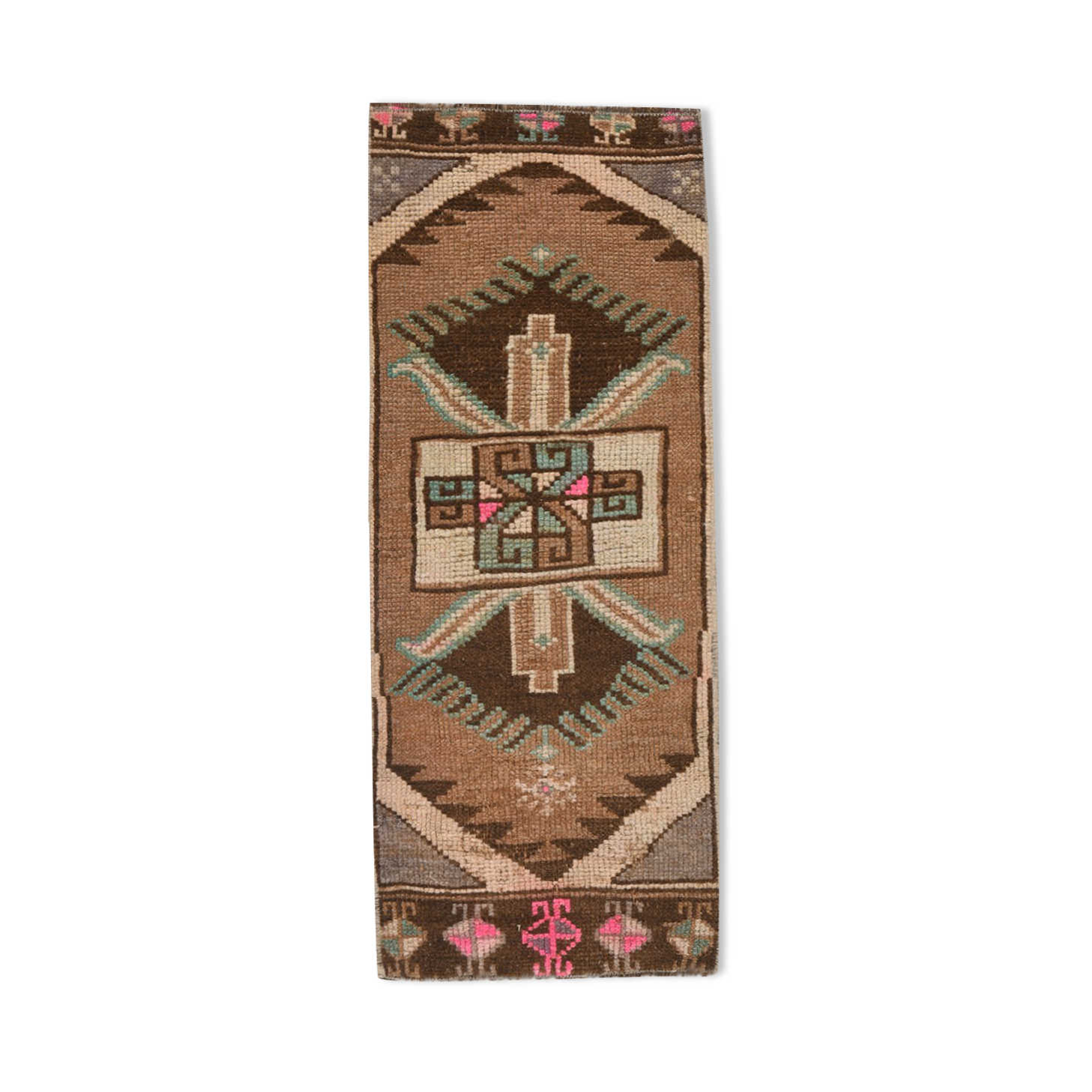 Brown Vintage Door Mat Rug