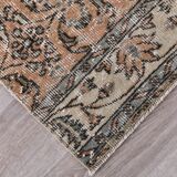 Brunt Orange & Beige Vintage Runner Rug 80x268Cm SK 240825