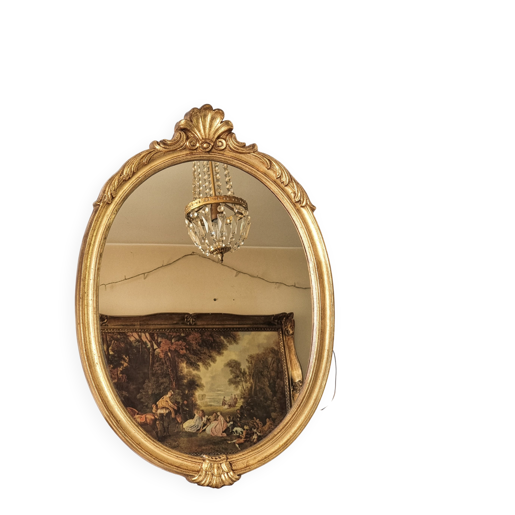 Golden rococo mirror