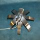 Wall lamp vintage flower stainless steel brushed ed. oxam jacqueline trocmé circa 1970