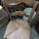 Pair of straw chairs