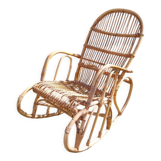 Rattan rocking chair 60s