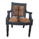 Louis XVI style Jacob armchair in genuine goatskin