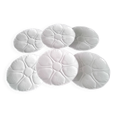 6 oyster plates in Limoges porcelain