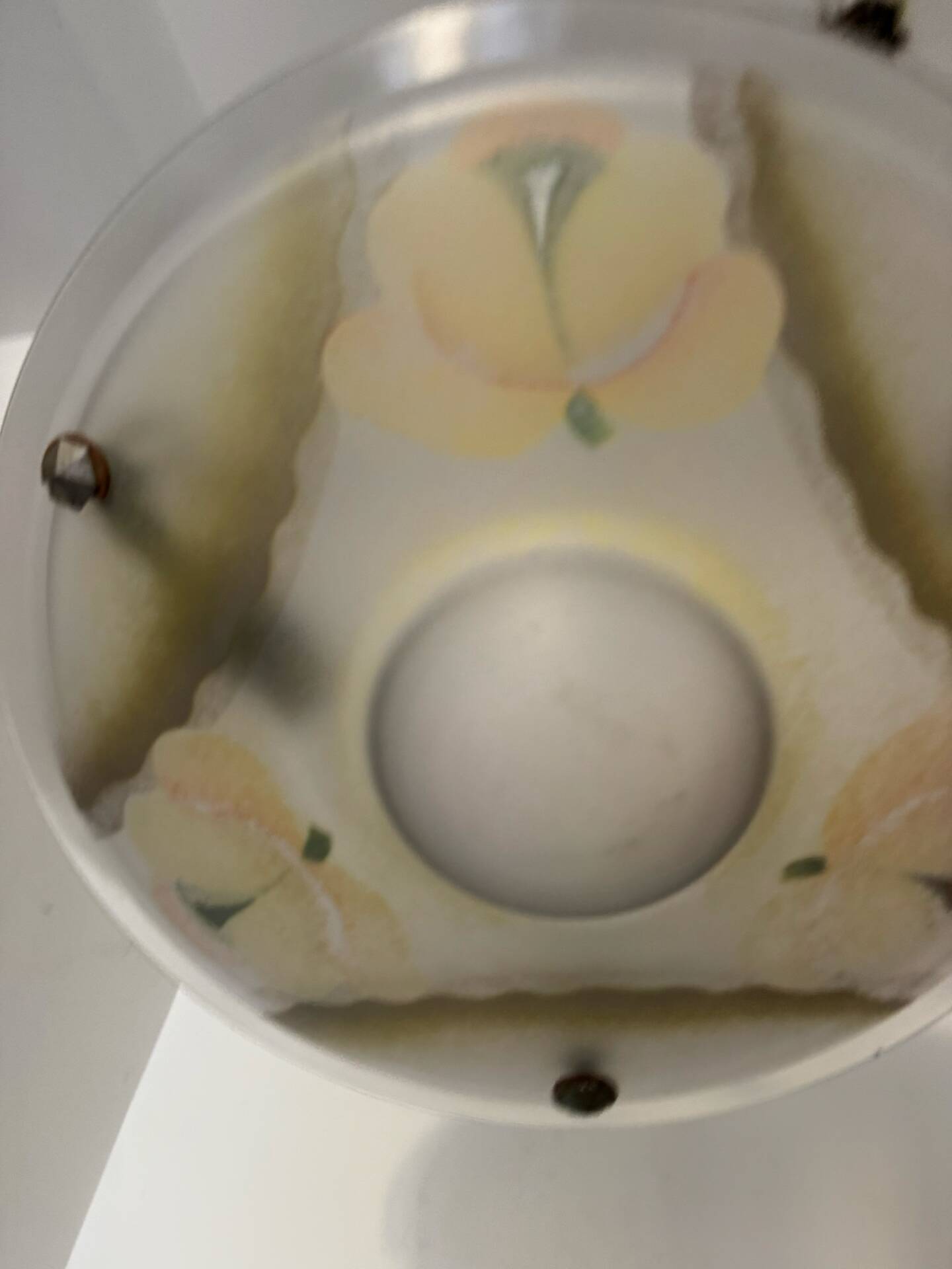 Art Deco chandelier with polychrome glass