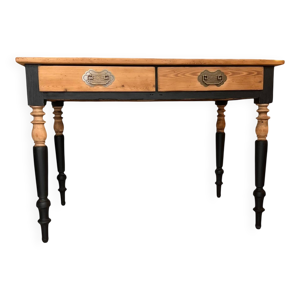 bureau vintage en bois - tiroirs