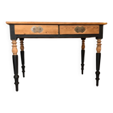Vintage solid wood desk, 2 drawers