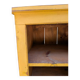 Low storage unit in saffron yellow wood – Canadian handcrafted.