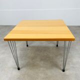 Table basse danoise pin age pieds eiffel bois