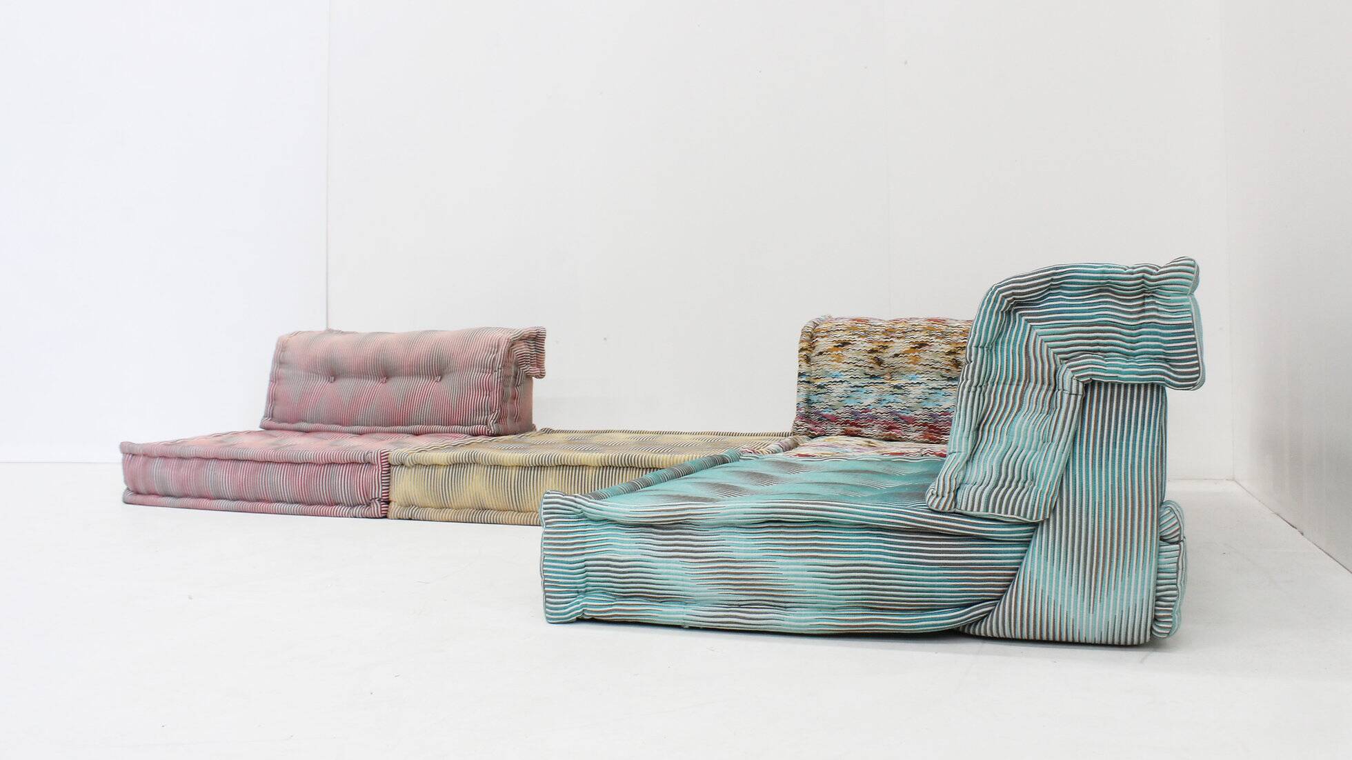 Roche Bobois Mah Jong modular sofa Missoni fabric design by Hans Hopfer