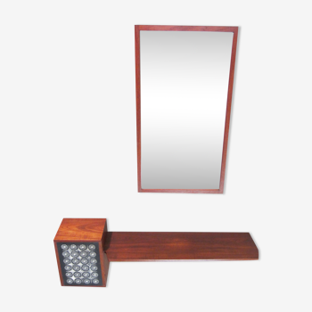 Miroir et tablette d'entrée scandinave par Hans-Agne Jakobsson Åhus