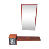 Scandinavian entrance mirror and shelf by Hans-Agne Jakobsson Åhus