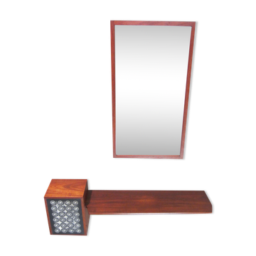 Miroir et tablette d'entrée scandinave par Hans-Agne Jakobsson Åhus