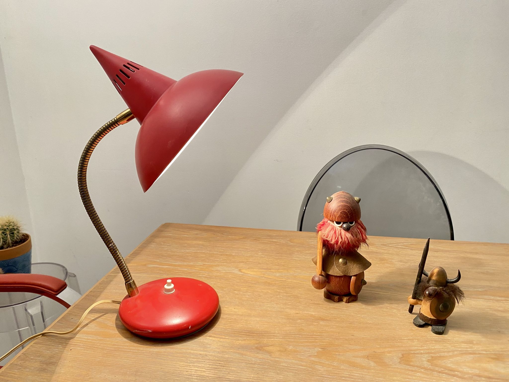 Vintage Italian diabolo casserole lamp 50s 60s Florence
