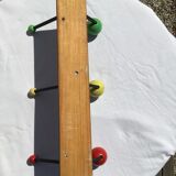 Black metal coat holder 6 colored wood balls