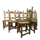 Set of 12 carved wooden chairs, Italy