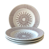 4 vintage hollow plates